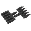 1 Pair Solar Panel Connector T Branch Cable Splitter Coupler