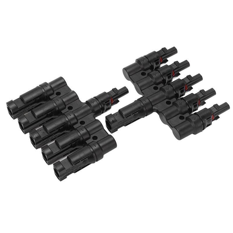 1 Pair Solar Panel Connector T Branch Cable Splitter Coupler