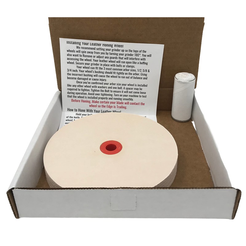 6" Pro Sharpening Supply Leather Honing Wheel Fits 6 in.