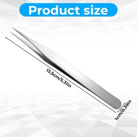 Pointed Tweezers - Precision Stainless Steel Precision Tweezers with Pointed Tips - Ideal for Crafting, Electronics, Soldering, Medical Work, lab tasks, and Jewelry Making