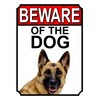 SHAWPRINT BEWARE OF THE DOG METAL GATE SIGN GERMAN SHEPHERD
