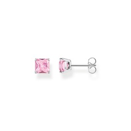 THOMAS SABO Women Ear studs pink stone silver 925 Sterling Silver H2174-051-9