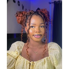 New Goddess Locs Crochet Hair 12inch 8 Packs River Faux Locs Curls Crochet Hair Boho Faux Locs Wavy Crochet Curly Hair with Curly Ends Boho Style Synthetic Hair(12" 8Packs T1B/350#)