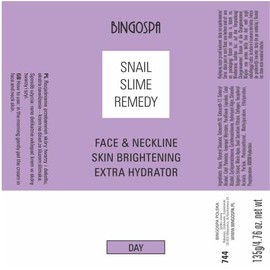 Aufhellung von Hyperpigmentierungen im Gesicht, am Hals und Dekolleté Tagescreme mit Schneckenschleim 135g BINGOSPA