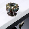 Ceramic Door Knobs Antique Pumpkin Handles for Cupboard Wardrobe Drawers