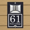 Custom Signs Solar Illuminated Modern Anthracite House Number Sign 24cm