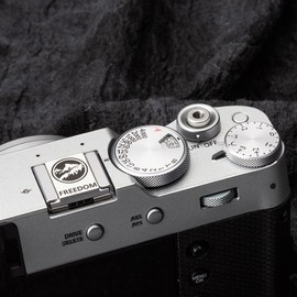 Snow-Capped Mountain Silhouette Camera hot Shoe Cover Shutter Decorative Button Set for Fuji X-T5 X-T4 X-T30 X-T20 X-T10 for Canon R62 R5 R7 R8 R10 (Black)