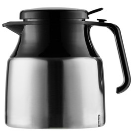 Helios Mondial Push Stainless Steel Vacuum Jug 1.3 Litre, Metallic