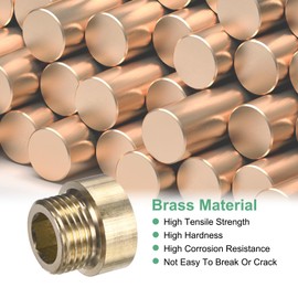 M METERXITY Shower Head Extension Arm, Brass G1/2 Male to Female Extension Pipe Fitting Adapter with PTFE Thread Seal Tape for Shower/Faucet, Pipe Plumbing Coupler 0.79"/20mm 2-Pack