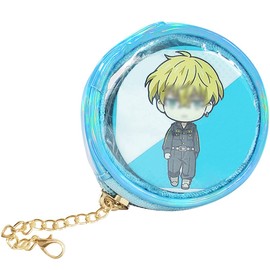 YUYAKESHI Can Badge Cover, Key Chain Type, Cover, Badge, Can Badge, Storage, Pain Bag, Display, Includes Chucks, Goods Cover, Transparent Both Sides, Compatible with 3.0 inches (75 mm) Can Badge