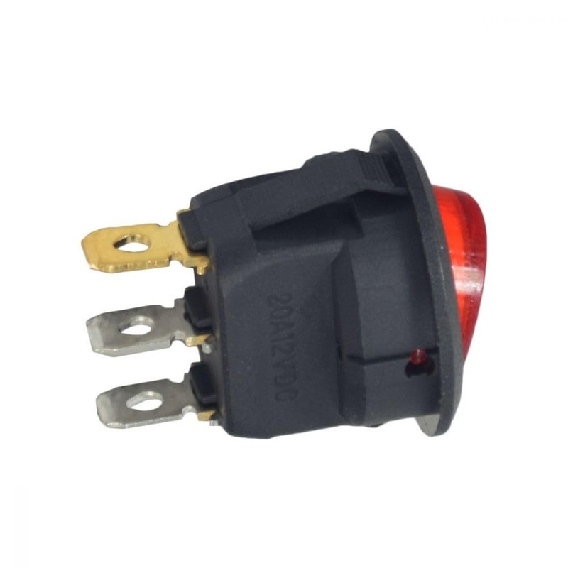 Round Red Illuminated On/Off Switch for The Kidzone 12V Bumper
