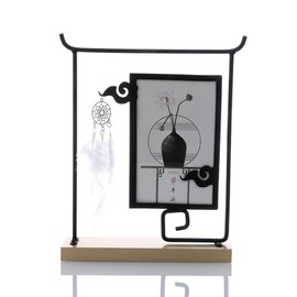 ANAZOZ Photo Frame 4x6 Iron Vertical,Rectangle Desk Picture Frame Black