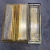 UNFINISHED STAMPED BRASS 9” LONG X 3” WIDE RECTANGLE BACK