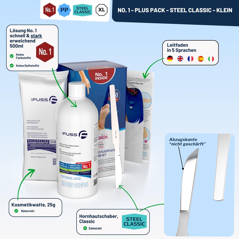 Mr. Fuss® No. 1 Plus Pack Steel Classic Foot Care