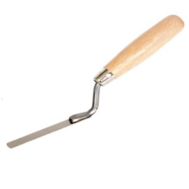 Toolty Tuck Pointer Trowel, Stainless Steel Finger Pointing Trowel, Hand Tool - with Wooden Handle - 6mm - Bricklayer, DIY - TLTY-0314