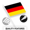G128 12 Pack Handheld Germany German Stick Flags | 4x6