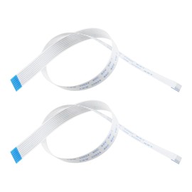 VGOL 2pcs 7pin Power Reset Button Ribbon Flex Cable Replacement Controller Flex Cable Compatible with Sony PS2 30001-39001 Controller Repair Part