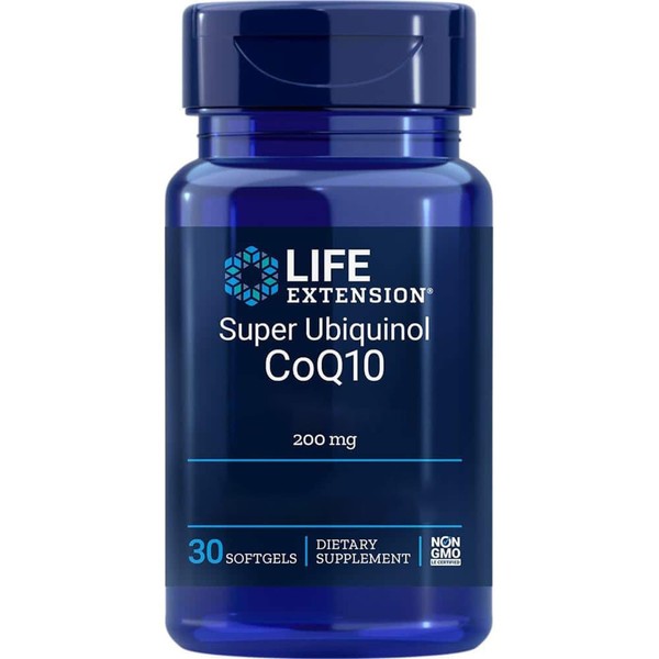 Life Extension Super Ubiquinol, 200 mg, Kaneka-Q10 with Shilajit, 30 Soft Capsules, Laboratory Tested, Gluten Free, Soy Free, GMO Free