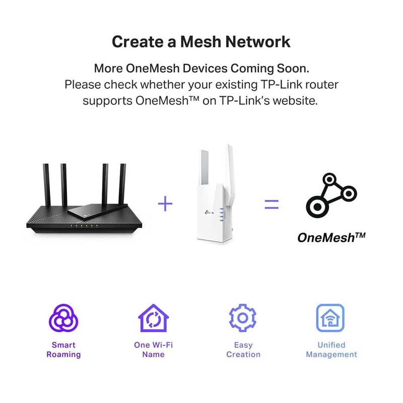 TP-Link AX1800 WiFi 6 Extender(RE605X)-Internet Booster, Covers up to 1500