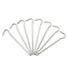outdoorer Alu Peg, Zeltheringe aus Alu, Erdnagel, 18 cm Heringe, 8er Aluhering Set mit Transportbeutel