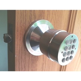 SoHoMiLL Electronic Door Knob (Spring Latch Lock; Not Deadbolt; Not Phone Connected), Single Front keypad YL 99, max Security
