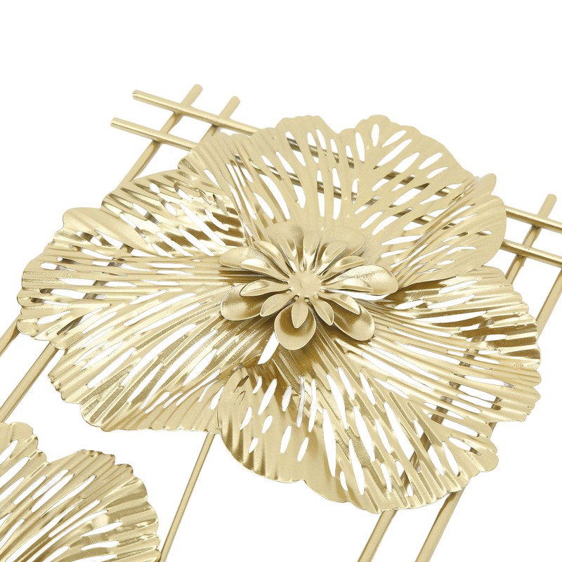 Ginkgo Leaf Wall Hanging Decor Metal Iron 3D Golden Ginkgo
