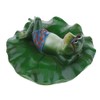 petsola Frog and Leaf Floating Swimming Frog Pond Decoration Mini
