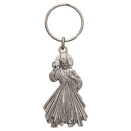 crigema - Metal Keyring - 4 cm High, Divine Mercy