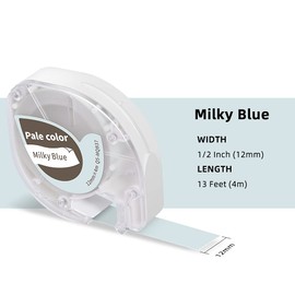 Goknu Label Maker Tape Compatible with Phomemo P12/P12PRO/LT12 for Indoor and Outdoor Usage, Black on Multicolour 0.47" x 13.1 ft (12mm x 4m), 5-Pack