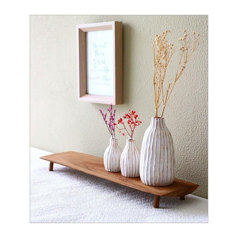 Teak Tray, Natural Wood Display Stand, Interior Tray, Solid Wood,