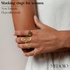 MEDOJO 24 Pcs Gold Chunky Rings for Women Stackable Knuckle