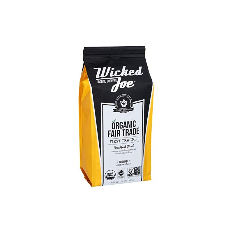 Wicked Joe Coffee Breakfast Blend Ground, 12 oz, Yellow