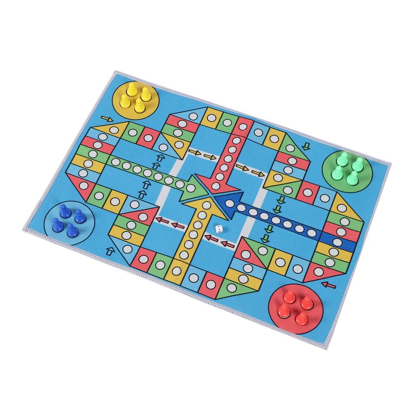 Flying Chess Game Carpet Flying Chess Playmat Family Interactive Toy