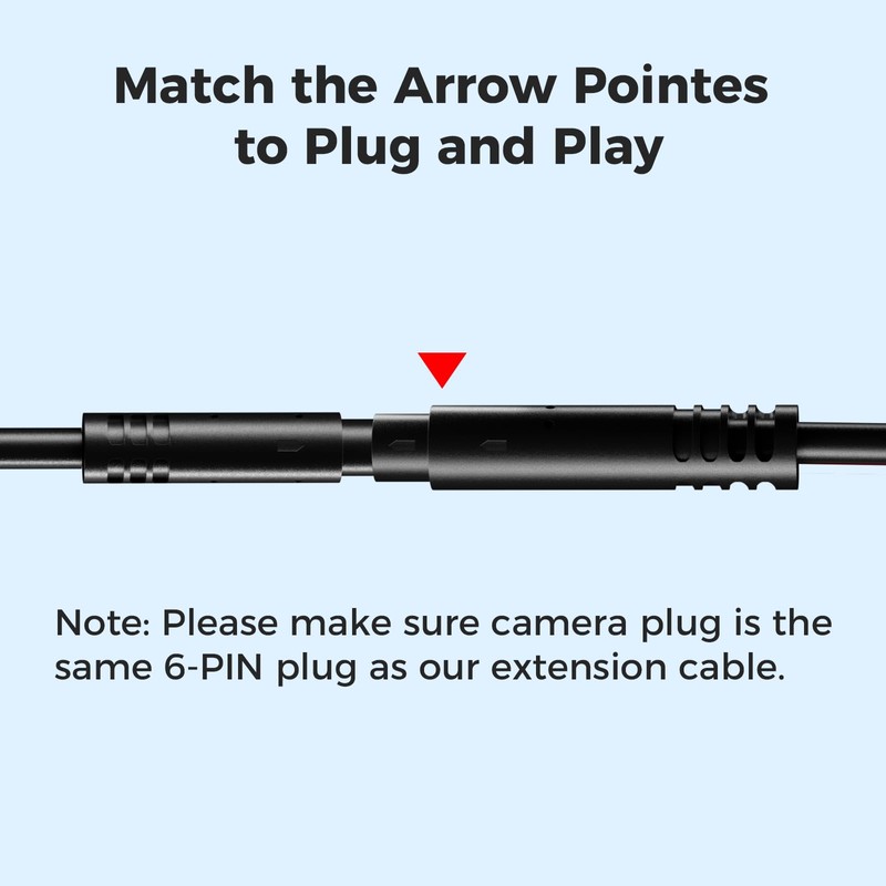 AZDOME 20ft Extension Cable 6 Pin for M550, M550 Max