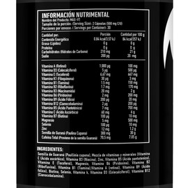 PROTGT | Max-vt Multivitamínico | 100% Natural | Cápsulas con Guaraná, Vitaminas Y Minerales | Para Hombres, Mujeres Y Deportistas | Suplemento Natural para Vitalidad Y Rendimiento