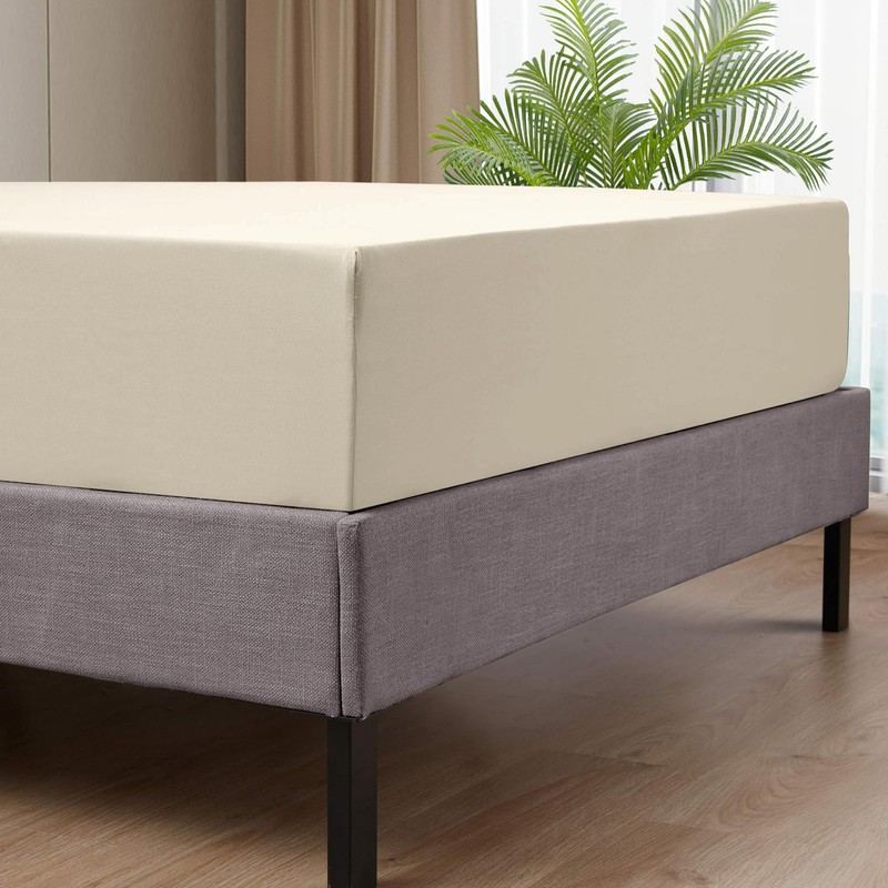 Oxford Homeware Double Fitted Sheet - 40cm Extra Deep Brushed