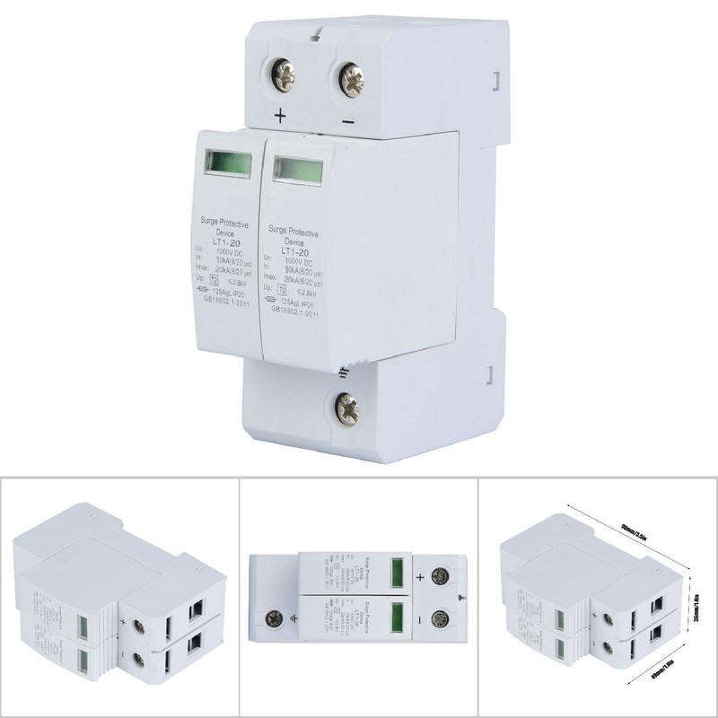 Surge Protection 2P 20/40KA DC Photovoltaic Lightning Protection Low Voltage