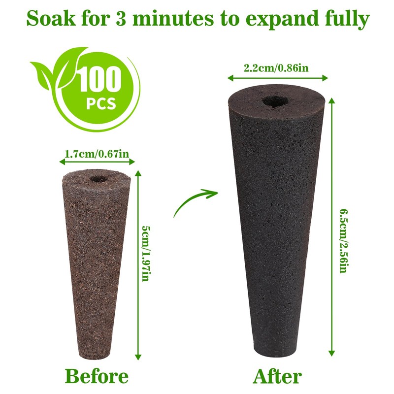 GOTVUGE 50pcs Grow Sponges for Hydroponics, Hydroponics Growing System Pods,