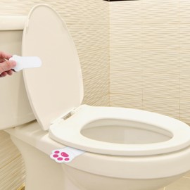 Yuanchu 4Pcs Toilet Seat Lifter, Self Adhesive Toilet Lid Cover Lifter Toilet Seat Handle To Lift Bathroom Accessories for Home Office Hotel Travel(White)