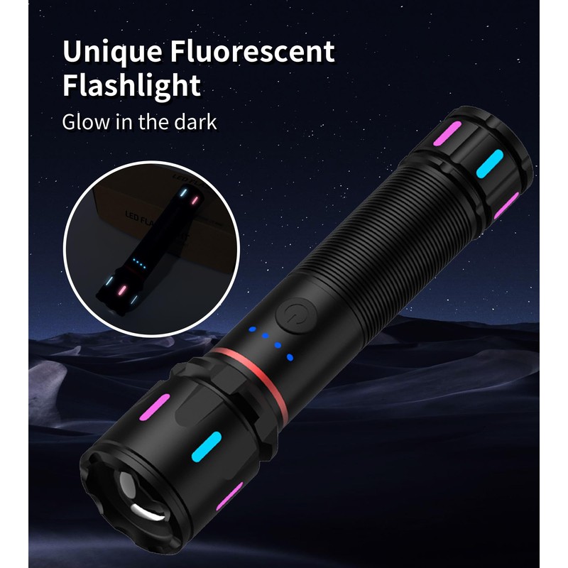 wahliwahli LED Rechargeable Flashlights High Lumens, 1500+ Lumens Super Bright