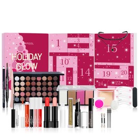 Advent Calendar 2024 Women, 24 Pieces Christmas Makeup Box, Advent Calendar 2024 Beauty, Anticipation of Christmas with 24 Beauty Moments, Make Up Advent Calendar 2024, Gift Set with Full Makeup