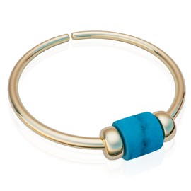 Gold Septum Piercing - Comfortable Handmade 14k Gold FIlled Septum Hoop with a Turquoise Gemstone - Thin 24gauge 8mm Piercing Hoop