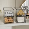 ZHIAI 4 Pack Clear Stackable Storage Drawer, Acrylic Drawer, Cosmetic