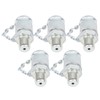 5Pcs Hydraulic Testing Adapter Thread Test Coupling Connectors Pressure Measuring