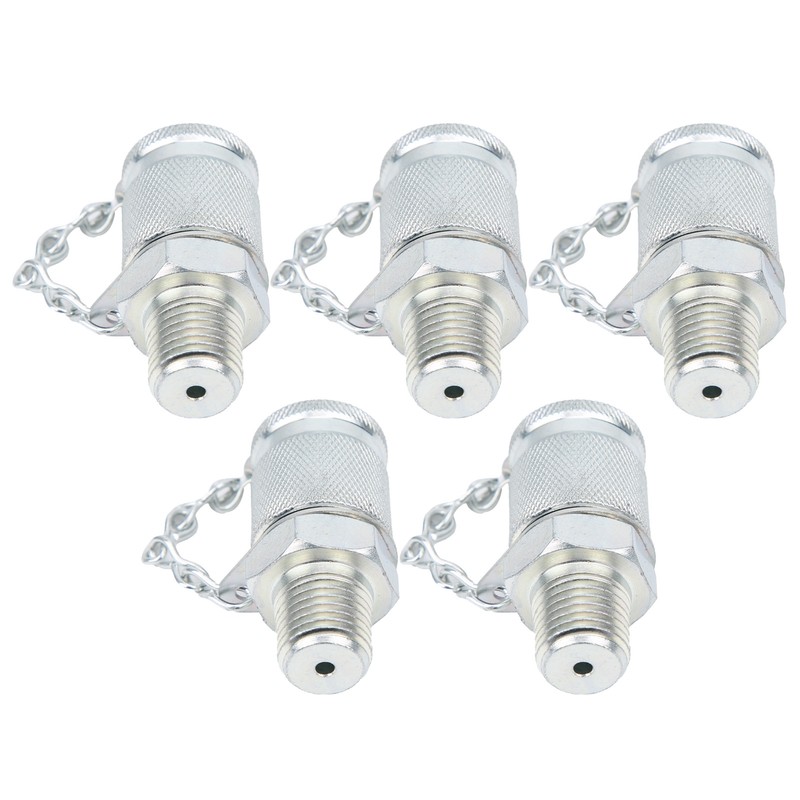 5Pcs Hydraulic Testing Adapter Thread Test Coupling Connectors Pressure Measuring