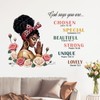 Yovkky Black Girl Inspirational Quote Wall Decals Stickers, African American