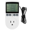 QWORK Digital Thermostat Outlet Plug Temperature Controller Socket - 120V,
