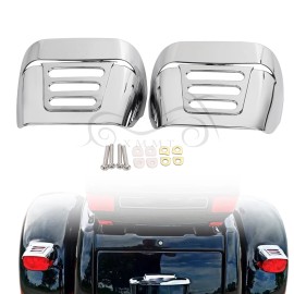 Unbranded Chrome Rear Tail Light Visor Covers For Harley Tri Glide Ultra Classic FLHTCUTG