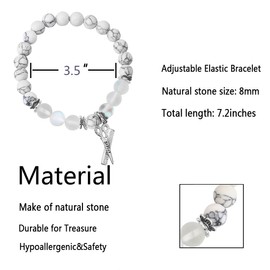 FUSTMW Hairstylist Gifts Scissor Bracelet Comb Pendant Scissors Jewelry Stylist Cosmetology Student Hairdresser Gift for Women (White)