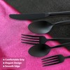 Kikbioee 20-Piece Black Silverware Set, Forged Stainless Steel Cutlery Set,